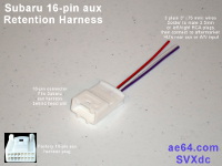 Picture of Subaru 16-pin aux retention harness with 3 plain wires