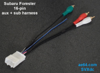 Picture of Subaru 16-pin aux and subwoofer retention harness