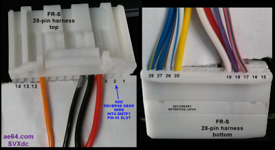 Scion FR-S 28-pin harness plug top & bottom