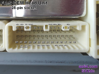 Toyota Scion HU 28-pin socket and pin-out