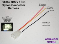 ae64.com GT86/BRZ/FR-S Option Connector Harness