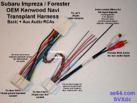 Picture of Subaru Navi transplant harness with left+right RCA jacks