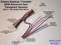 Picture of Subaru Navi transplant harness with plain aux wires