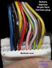 Factory 24-pin Navi harness plug - bottom